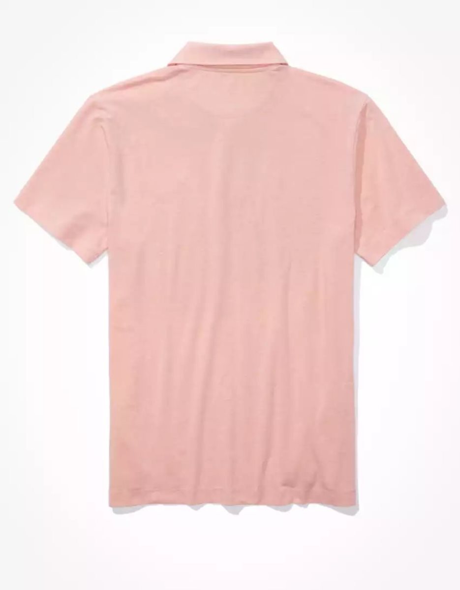 Polos American Eagle AE Super Soft Legend Jersey Rose Homme | GND-12220616